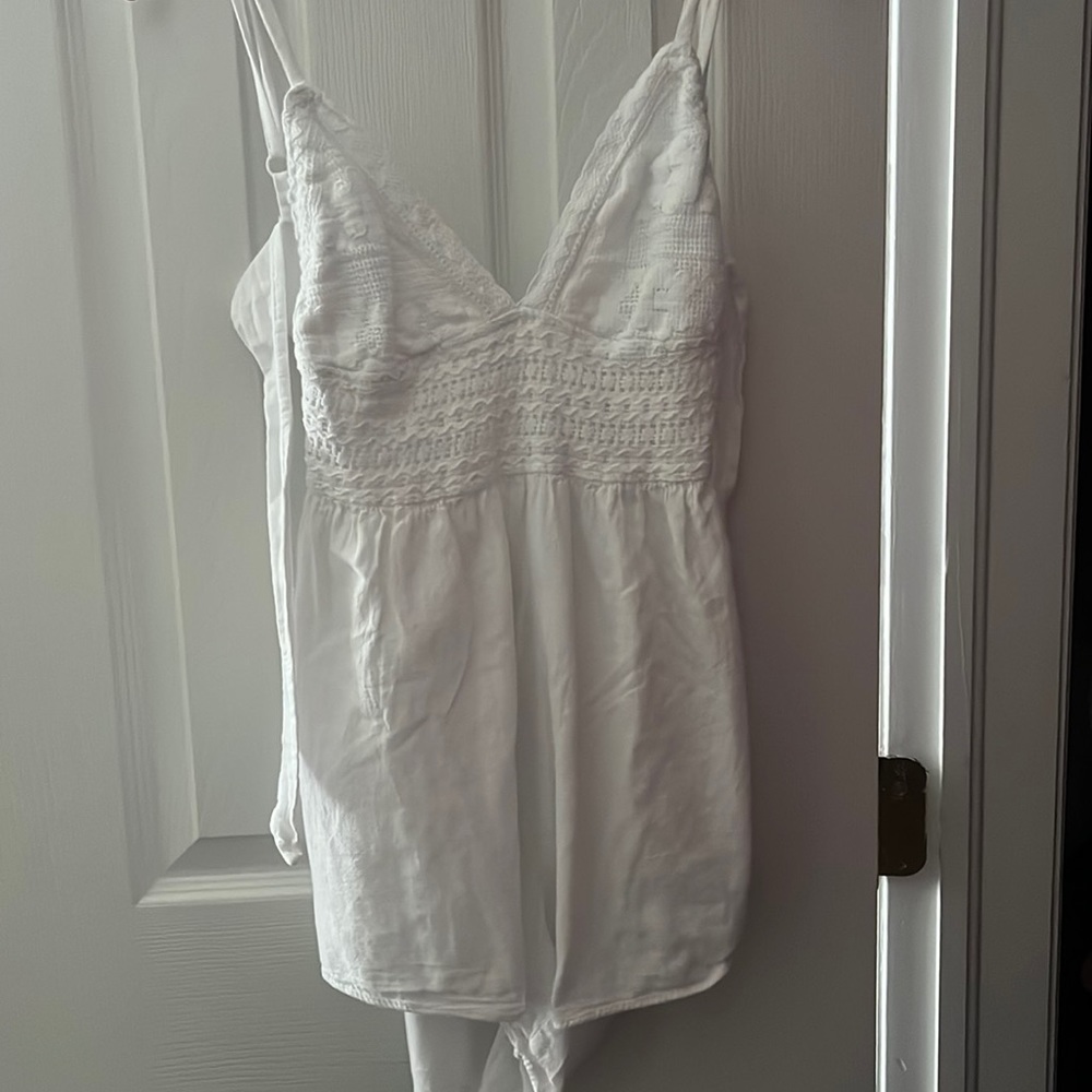 White hazel boutique romper